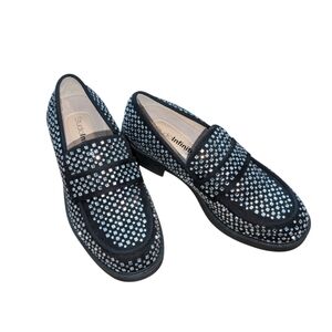 Stylish Black Loafers with Sparkle Accents